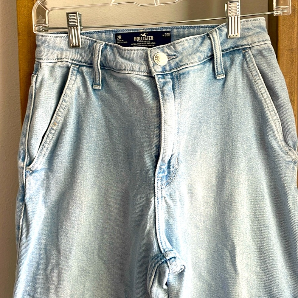 Hollister Ultra High-Rise Dad Cargo Jean Vintage Stretch 2R